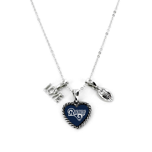 Los Angeles Rams Football Necklace Charm Love Jewelry - ToylandEU