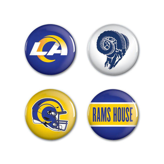 Los Angeles Rams Four Pack Small Buttons With Team Logo - ToylandEU