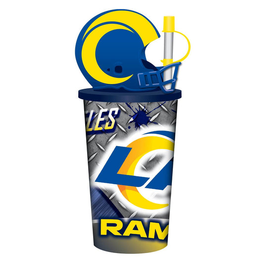 Los Angeles Rams Helmet Cup 32oz Plastic With Straw Lid - ToylandEU