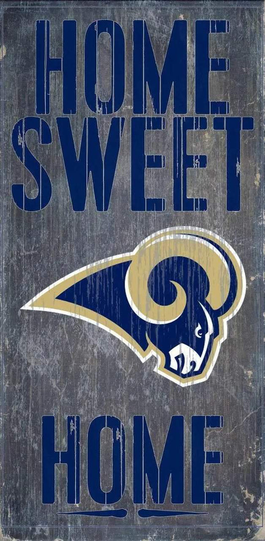 Los Angeles Rams Home Sweet Home Wood Sign 6x12 Wall Decor - ToylandEU
