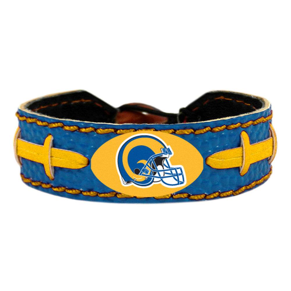 Los Angeles Rams Leather Bracelet Vintage Logo Football - ToylandEU