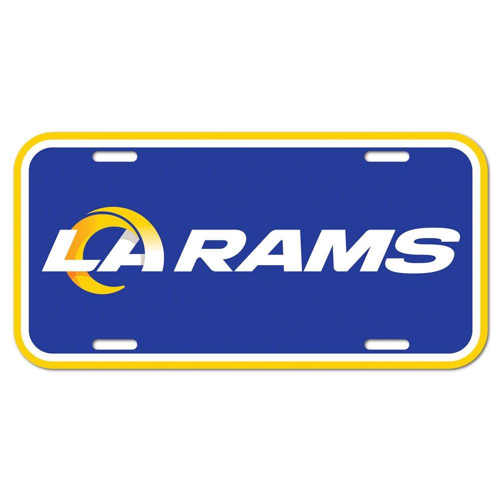 Los Angeles Rams License Plate Plastic 6x12 Inches Official - ToylandEU