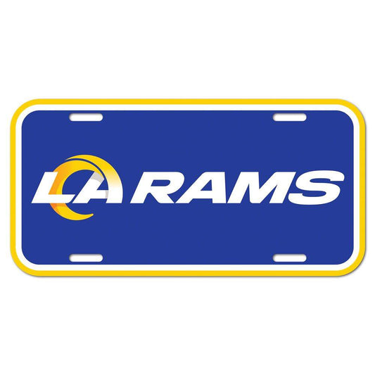 Los Angeles Rams License Plate Plastic 6x12 Inches Official - ToylandEU