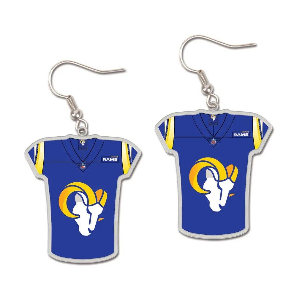 Los Angeles Rams Logo Earrings Jersey Style Special Order - ToylandEU
