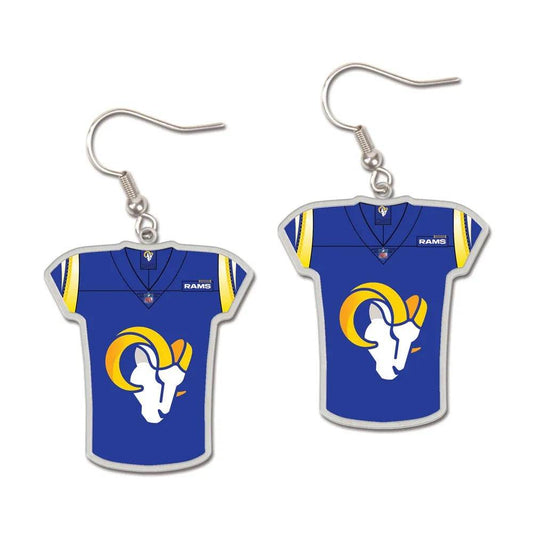Los Angeles Rams Logo Earrings Jersey Style Special Order - ToylandEU