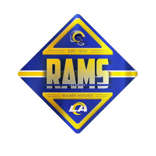  Los Angeles Rams Metal Diamond Shape Sign 12x12 Inches -  ToylandEU™