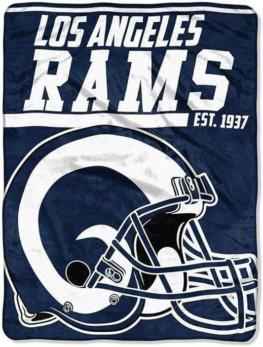 Los Angeles Rams Micro Raschel Blanket 46x60 40 Yard Dash - ToylandEU