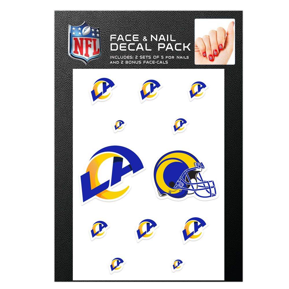 Los Angeles Rams Nail Cals And Face Cals Waterless Decals - ToylandEU