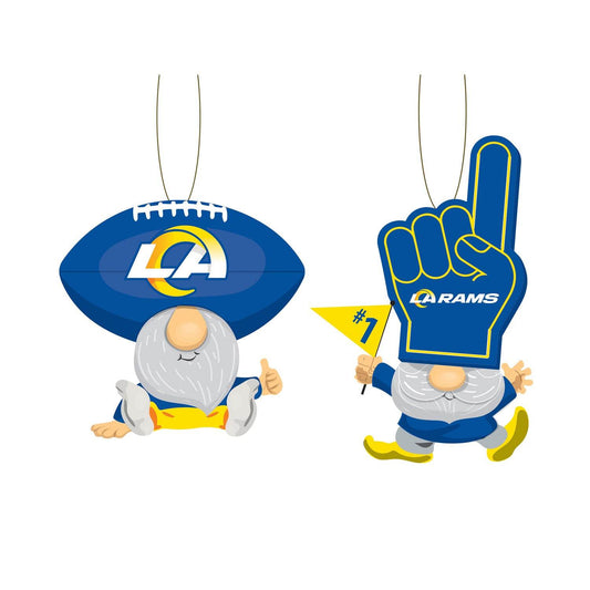 Los Angeles Rams Ornament Gnome Fans 2 Pack Poly Resin - ToylandEU
