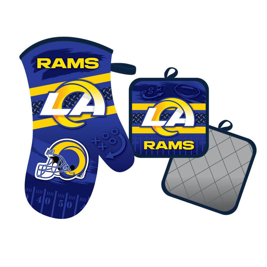 Los Angeles Rams Oven Mitt And Pot Holder Set NFL Licensed - ToylandEU