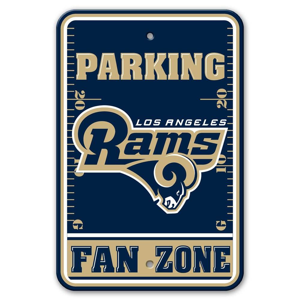 Los Angeles Rams Parking Sign 12x18 Plastic Fan Zone - ToylandEU