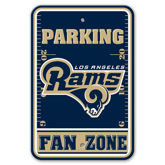 Los Angeles Rams Parking Sign 12x18 Plastic Fan Zone - ToylandEU