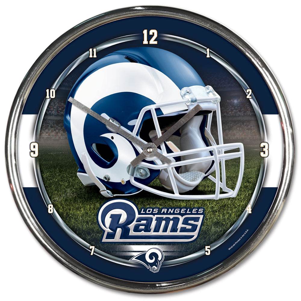 Los Angeles Rams Round Chrome Wall Clock NFL Licensed - ToylandEU