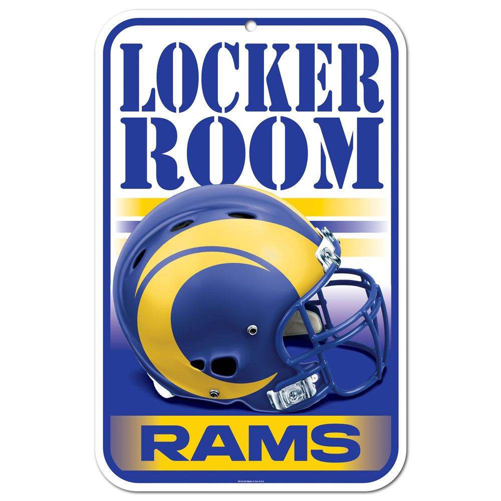 Los Angeles Rams Sign 11x17 Plastic Locker Room Sign - ToylandEU