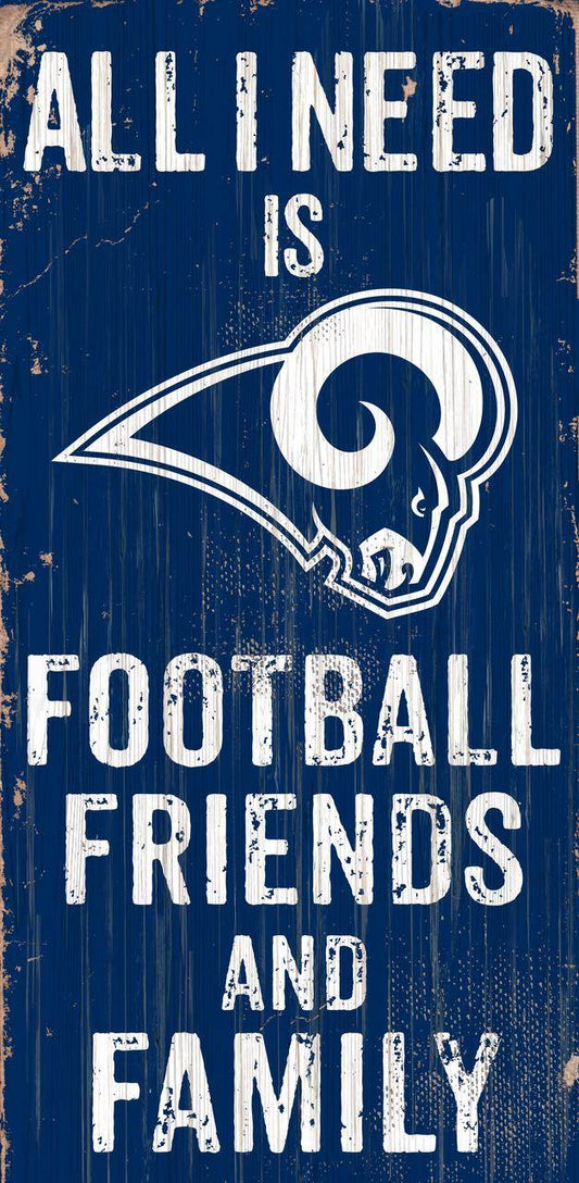 Los Angeles Rams Sign Wood 6x12 Football Friends And Family - ToylandEU
