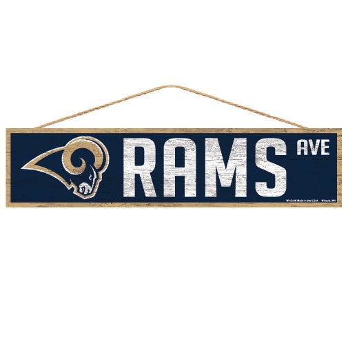 Los Angeles Rams Wood Avenue Sign 4x17 Inch Thick Wincraft - ToylandEU