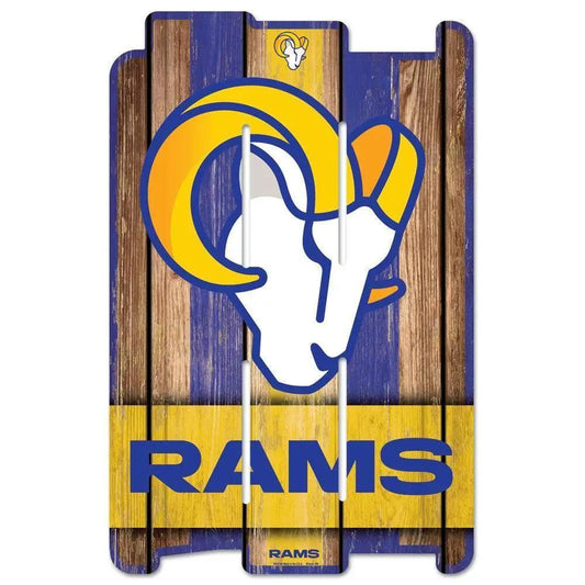  Los Angeles Rams Wood Fence Sign 11x17 Retro Whitewashed -  ToylandEU™