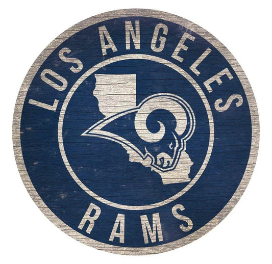  Los Angeles Rams Wood Round Sign 12 Inch Hanging Bracket -  ToylandEU™