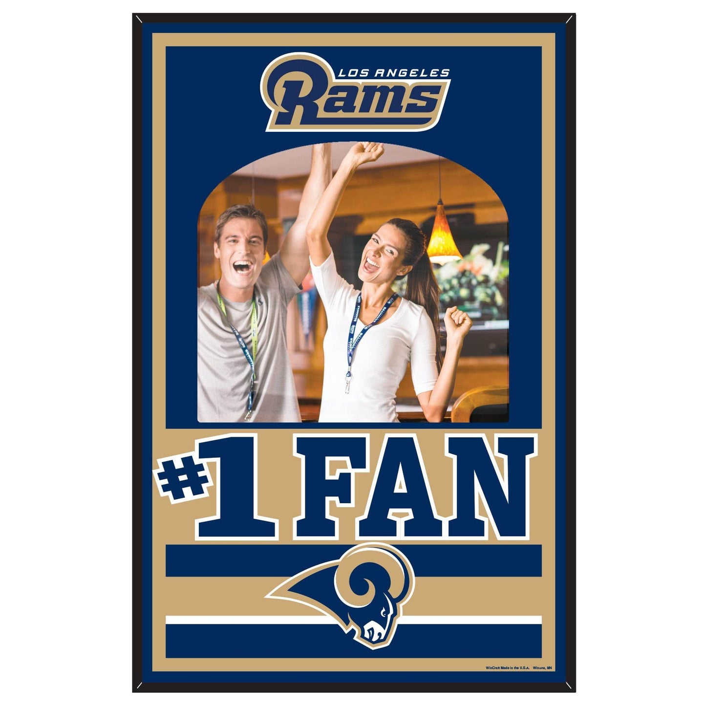 Los Angeles Rams Wood Sign Mirror 11x17 Wall Decor Plaque - ToylandEU