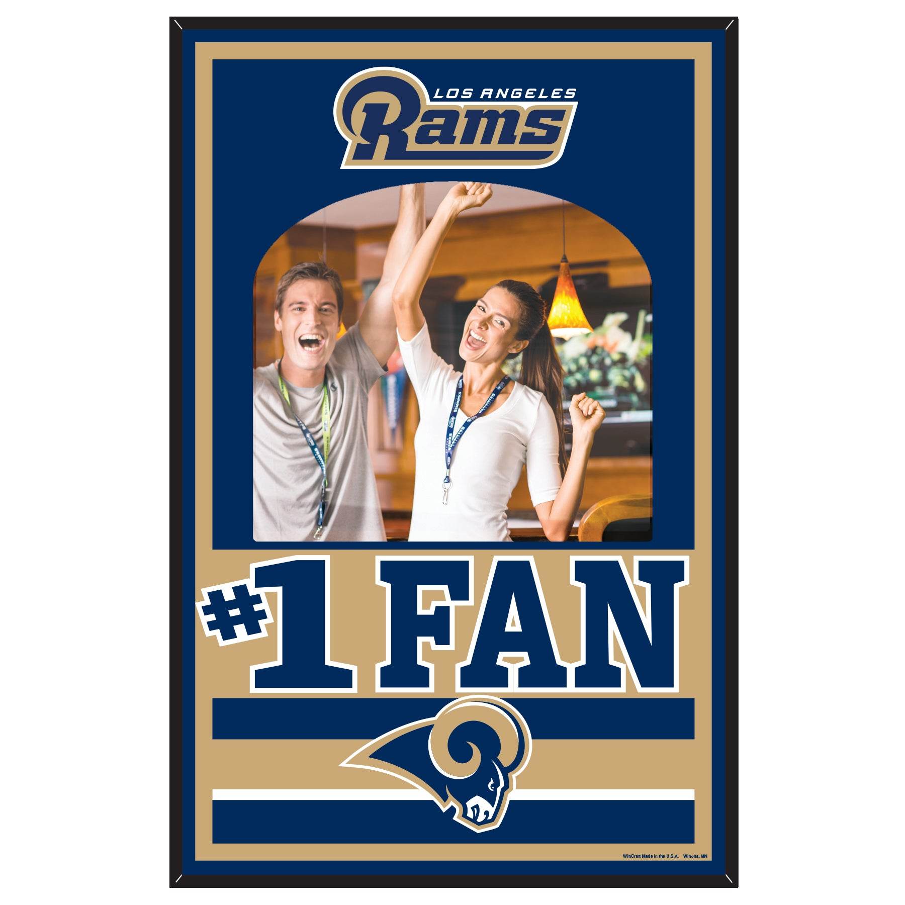 Los Angeles Rams Wood Sign Mirror 11x17 Wall Decor Plaque - ToylandEU