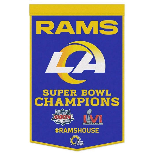 Los Angeles Rams Wool Banner 24x38 Dynasty Champ Design - ToylandEU