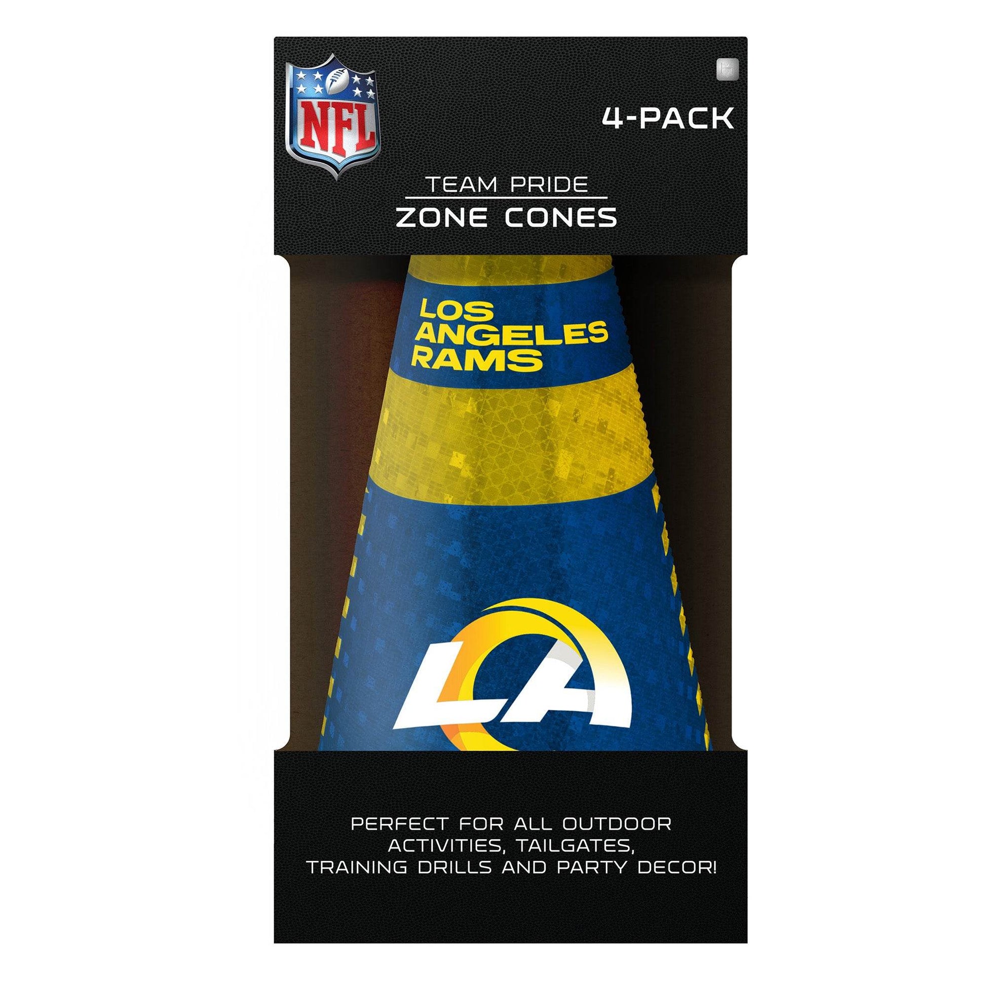 Los Angeles Rams Zone Cones 4 Pack Reflective Team Color - ToylandEU