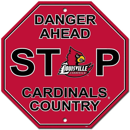 Louisville Cardinals 12x12 Plastic Stop Style Sign USA - ToylandEU