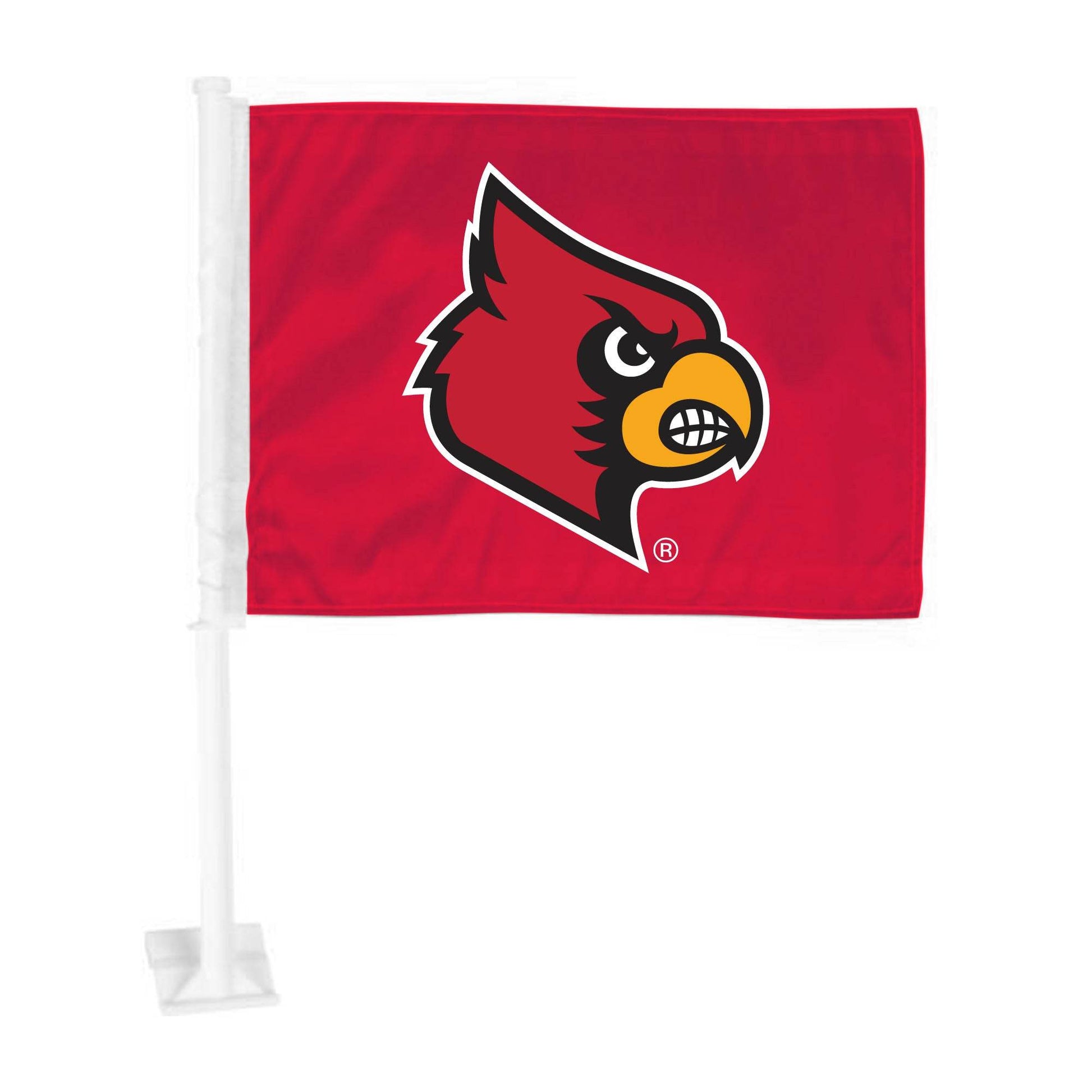 Louisville Cardinals Car Flag With Primary Logo Design - ToylandEU