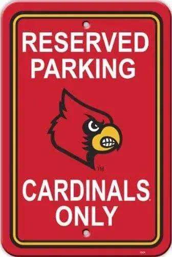 Louisville Cardinals Reserved Parking Sign 12x18 Plastic - ToylandEU