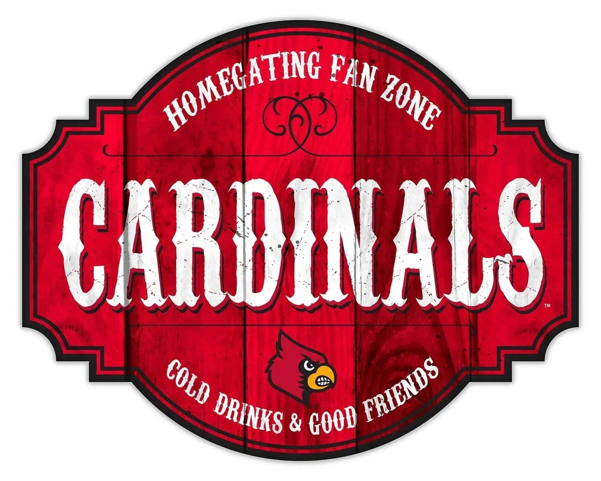  Louisville Cardinals Wood Sign 12 Inch Homegating Tavern -  ToylandEU™