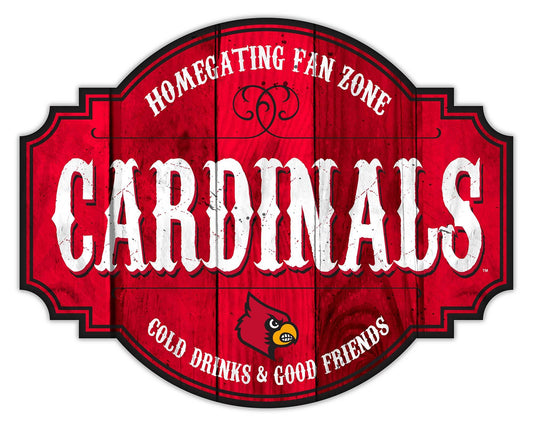Louisville Cardinals Wood Sign 12 Inch Homegating Tavern - ToylandEU