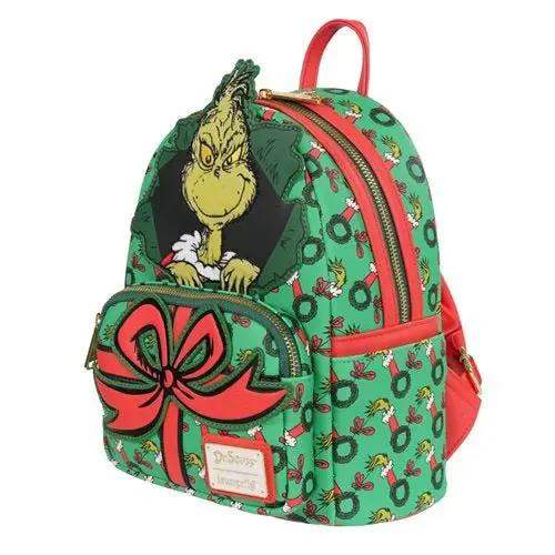 Loungefly How the Grinch Stole Christmas Grinch Christmas Present Mini-Backpack - Entertainment Earth Exclusive - ToyShnip