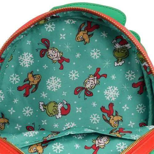 Loungefly How the Grinch Stole Christmas Grinch Christmas Sweater Mini-Backpack - Entertainment Earth Exclusive - ToyShnip