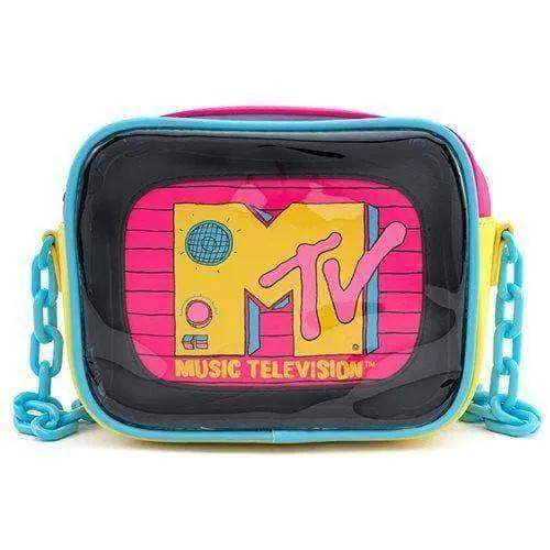 MTV Clear Pouch Crossbody Purse With Bold Neon Logo - ToylandEU