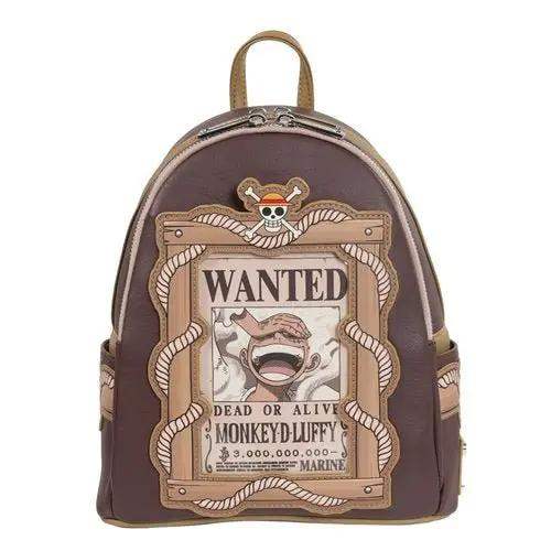 Loungefly One Piece Wanted Dead or Alive Monkey D. Luffy Mini-Backpack - Entertainment Earth Exclusive - ToyShnip