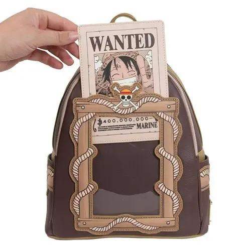 Loungefly One Piece Wanted Dead or Alive Monkey D. Luffy Mini-Backpack - Entertainment Earth Exclusive - ToyShnip