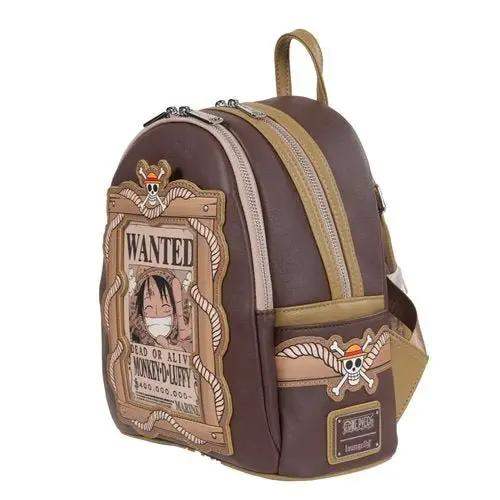 Loungefly One Piece Wanted Dead or Alive Monkey D. Luffy Mini-Backpack - Entertainment Earth Exclusive - ToyShnip