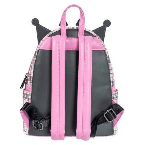 Loungefly Sanrio Kuromi Flames and Plaid Mini-Backpack - Entertainment Earth Exclusive - ToyShnip