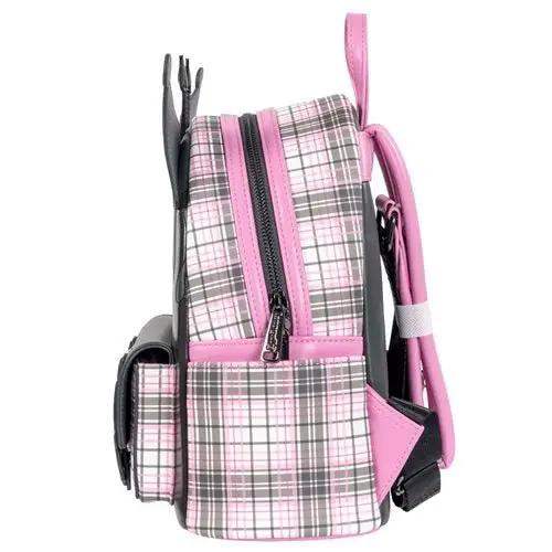 Loungefly Sanrio Kuromi Flames and Plaid Mini-Backpack - Entertainment Earth Exclusive - ToyShnip