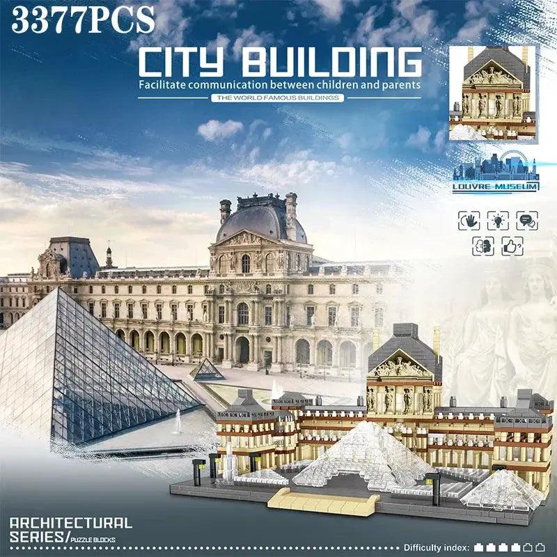  Louvre 3377Piece Building Blocks Set Architecture Fans -  ToylandEU™
