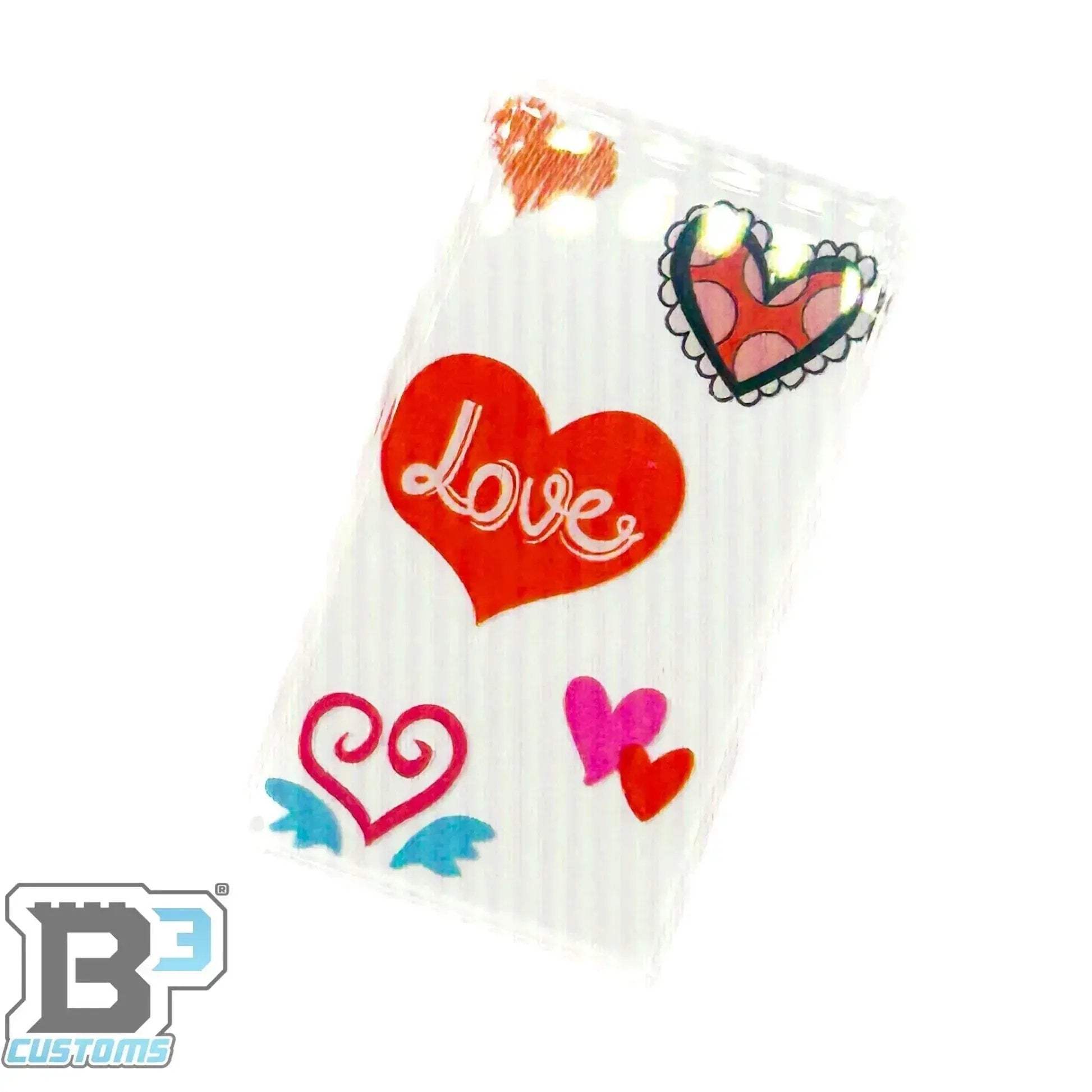 Custom Printed LEGO 4x6 Window Pane For Valentine Hearts - ToylandEU