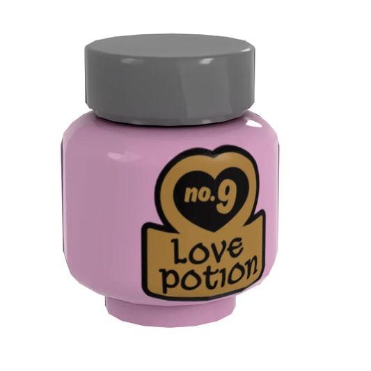 Love Potion Figure Bottle For LEGO Figures Custom Printed On Authentic LEGO Head With 1x1 Round Tile - ToylandEU