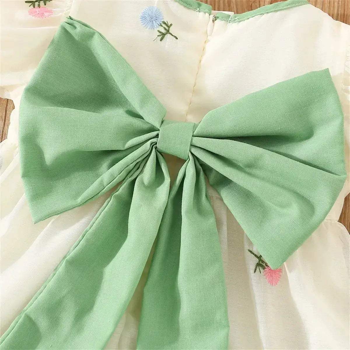  Lovely Baby Girl Dress Big Bow Chiffon Dress Toyland EU -  ToylandEU™