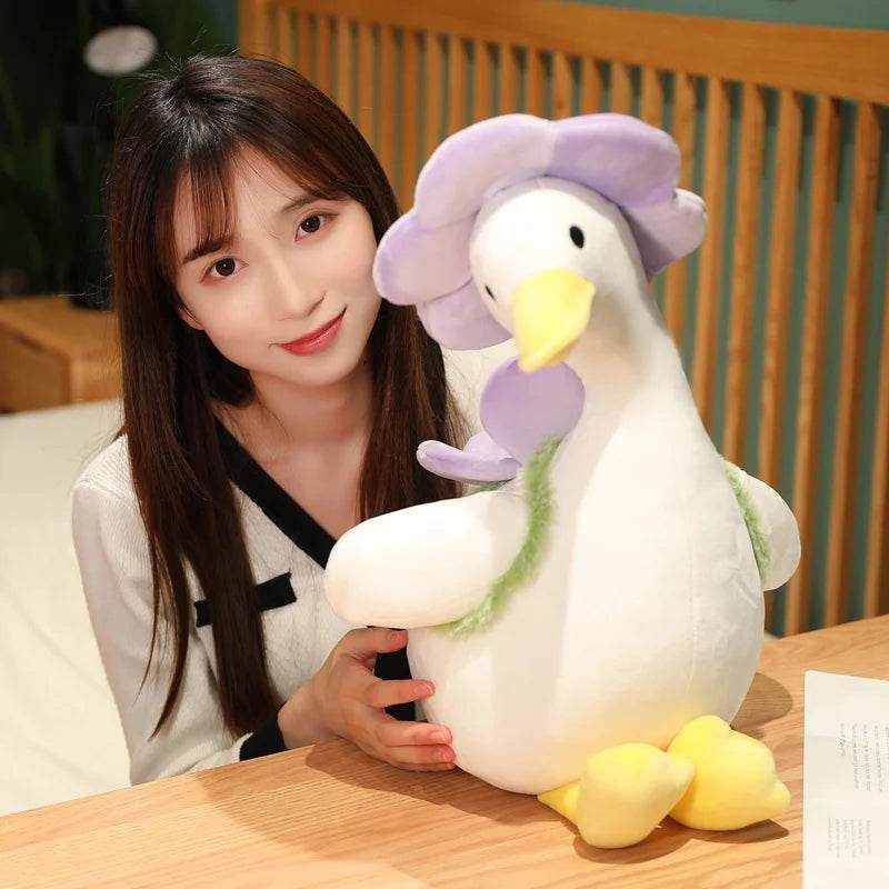 Lovely Duck Doll Flower Duck Plush Toy Stuffed Animal Best Gift Kawaii Plushie - ToylandEU