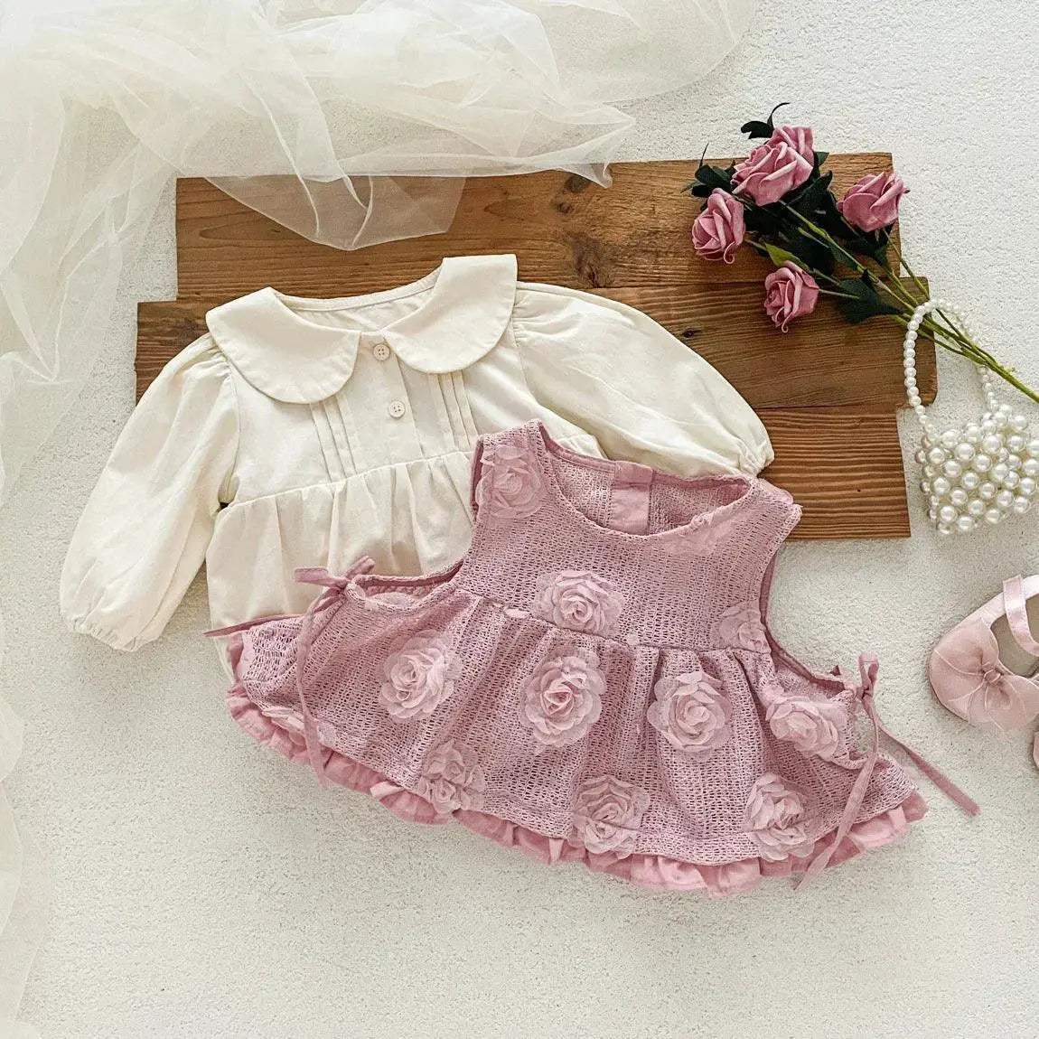  Lovely Korean Style Baby Dress Set 1 2 Years Toyland EU -  ToylandEU™
