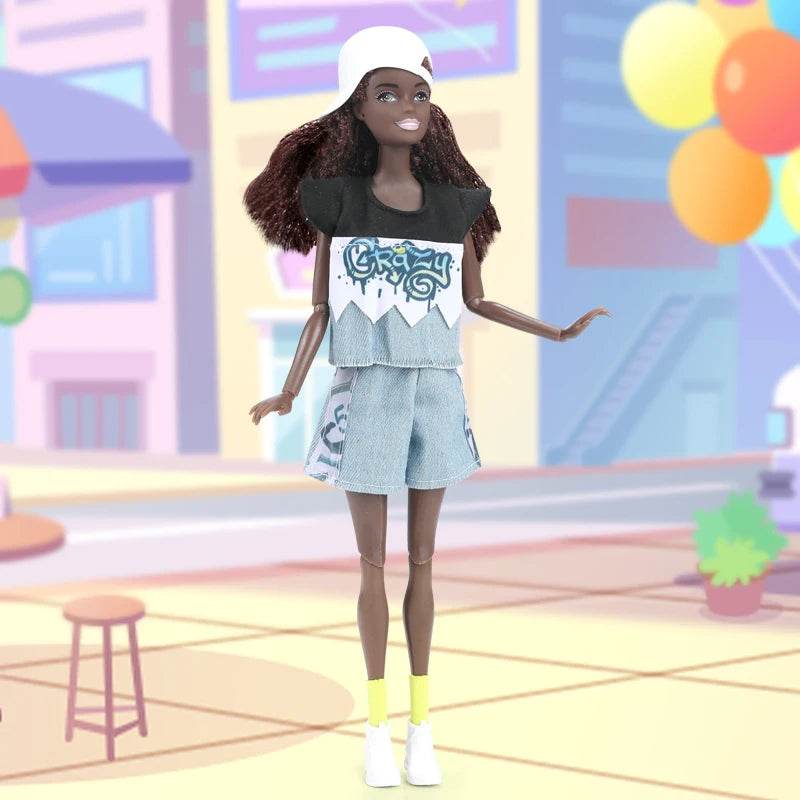 Lover Set Kawaii Items Black Dolls 30cm Female Male for Kids DIY Birthday Present - ToylandEU