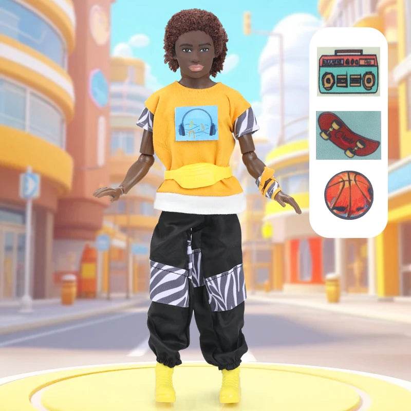 Lover Set Kawaii Items Black Dolls 30cm Female Male for Kids DIY Birthday Present - ToylandEU