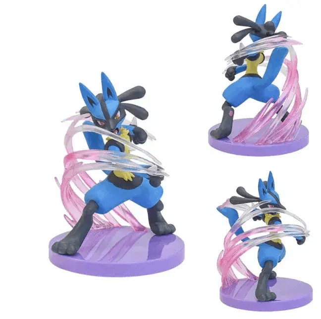 Lucario Anime Figure, Pokemon Figurines Riolu Action Model Doll Anime PVC Figure Statue 13 CM - ToylandEU