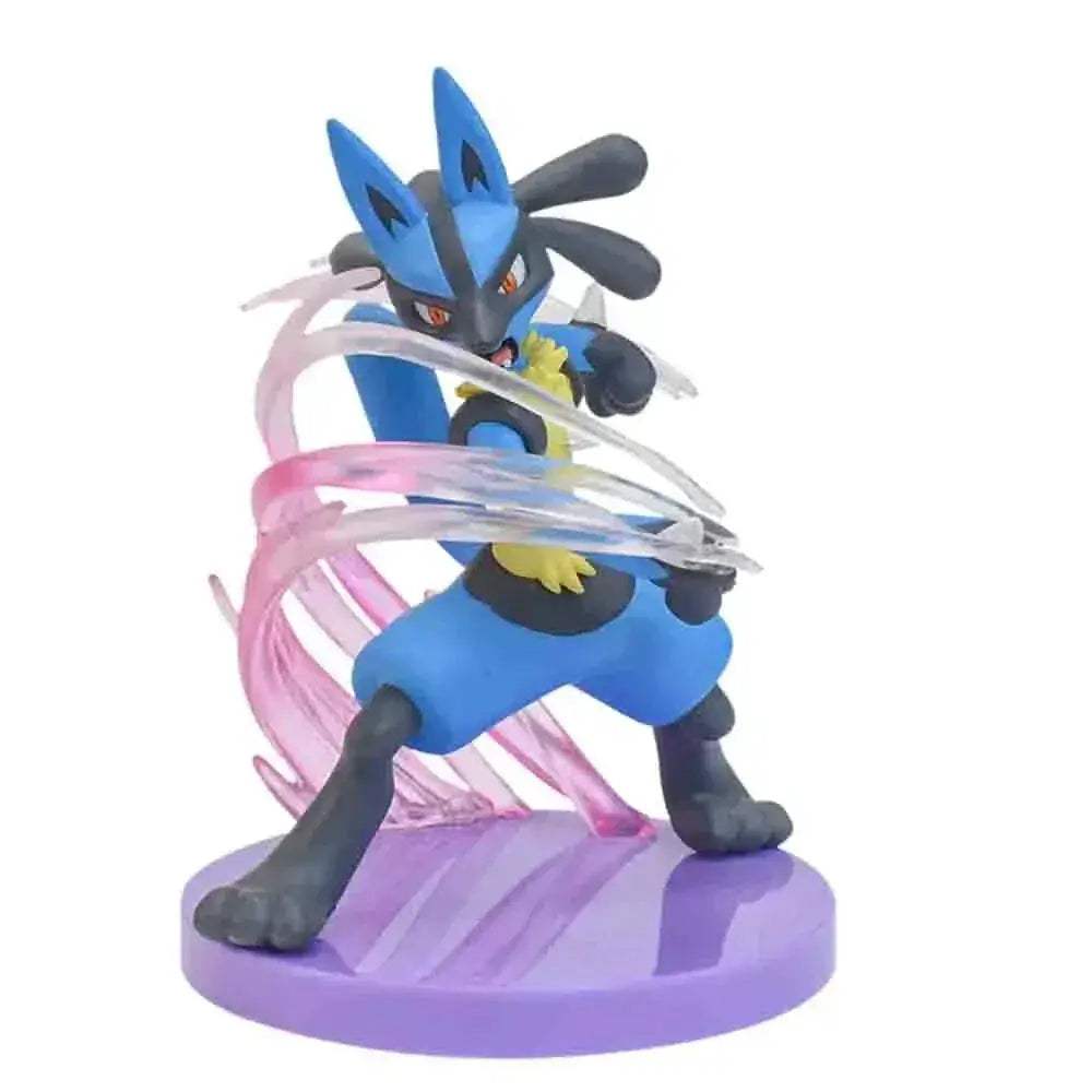 Lucario Anime Figure, Pokemon Figurines Riolu Action Model Doll Anime PVC Figure Statue 13 CM - ToylandEU