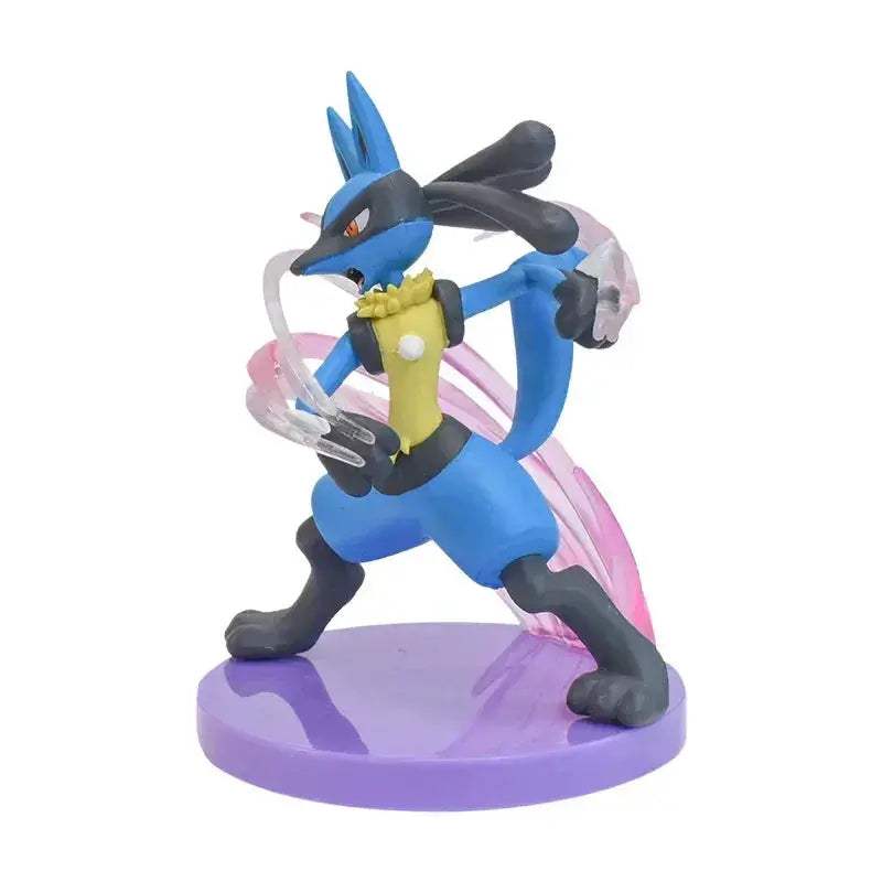 Lucario Anime Figure, Pokemon Figurines Riolu Action Model Doll Anime PVC Figure Statue 13 CM - ToylandEU
